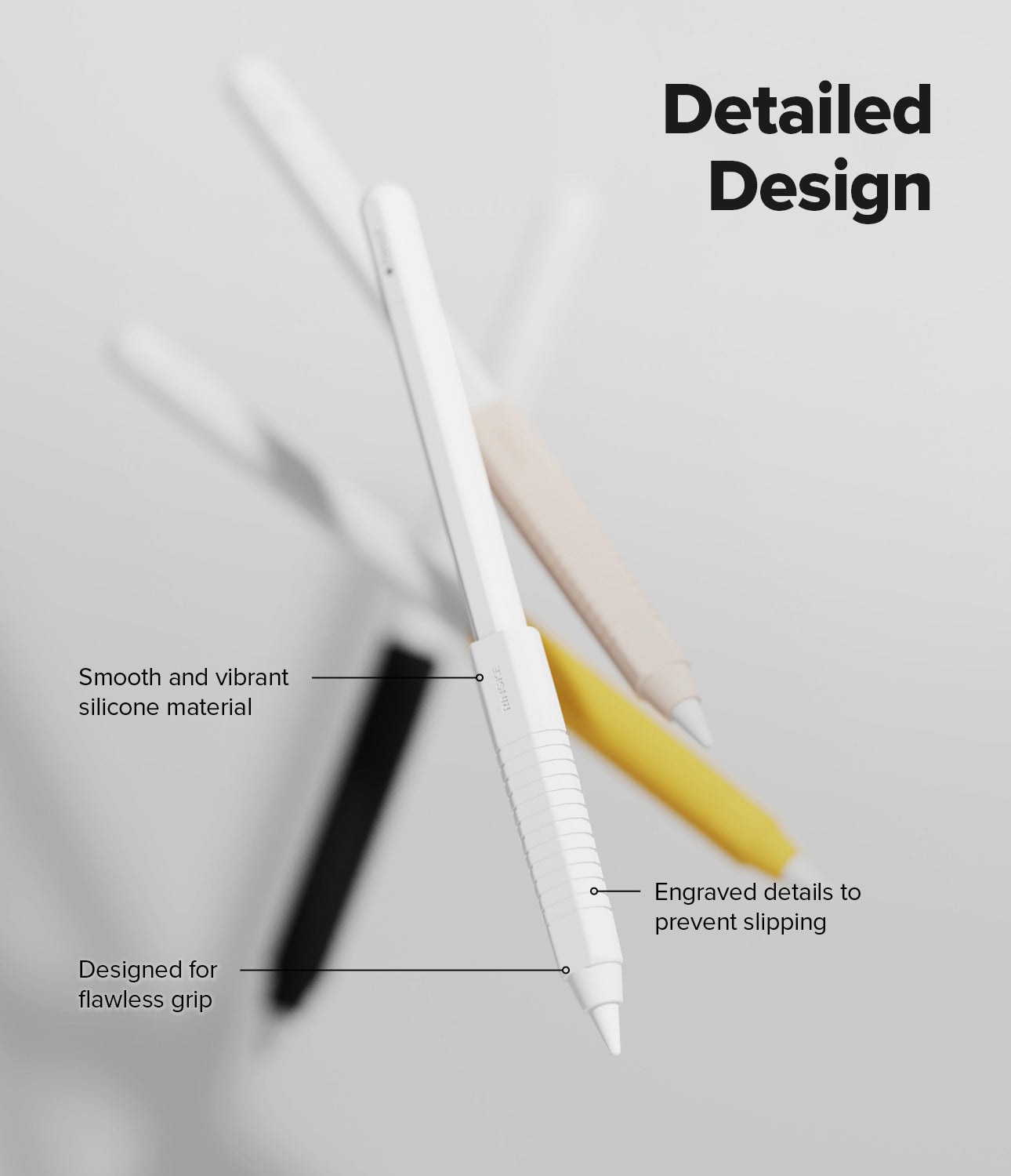 Apple Pencil grip i silikone, Hvid