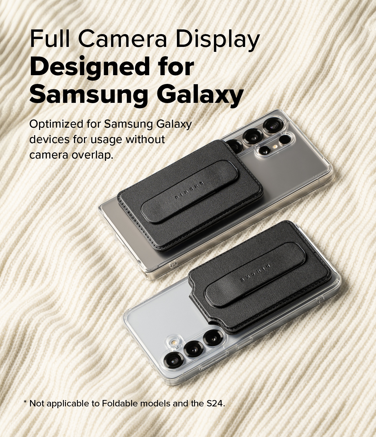 Samsung Galaxy Magnetisk kortholder med greb, Sort