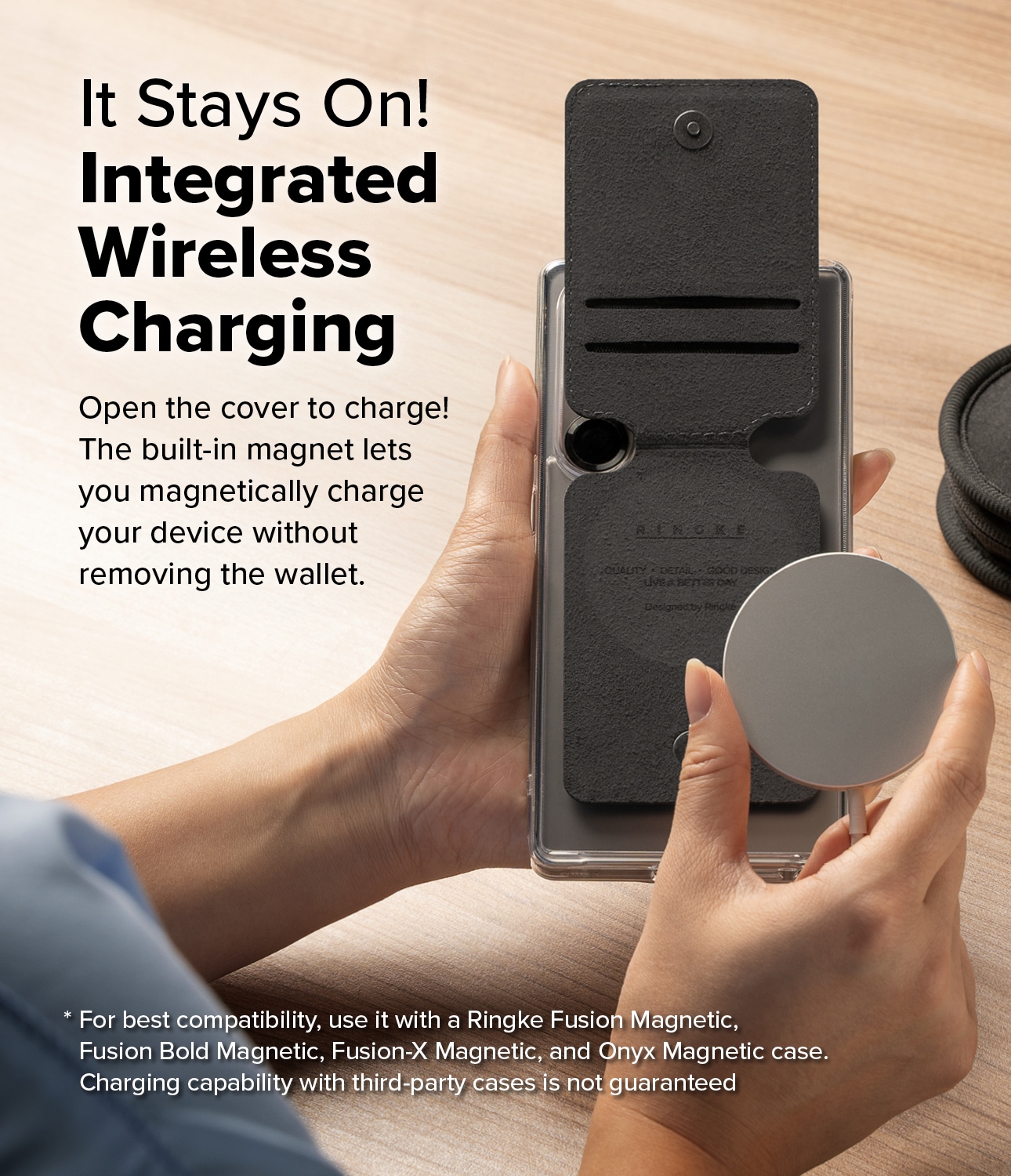 Samsung Galaxy Magnetisk kortholder med greb, Sort