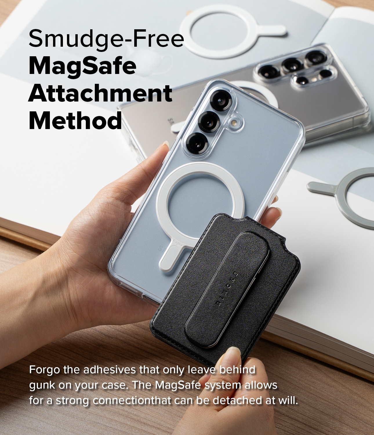 Samsung Galaxy Magnetisk kortholder med greb, Sort