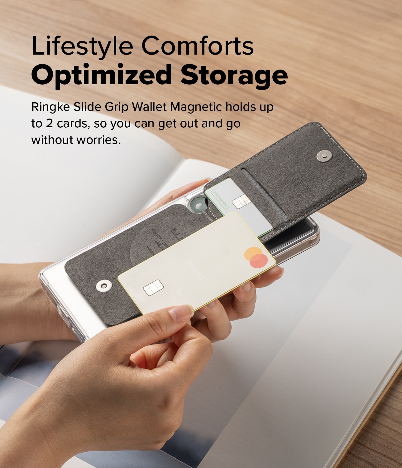 Samsung Galaxy Magnetisk kortholder med greb, Sort