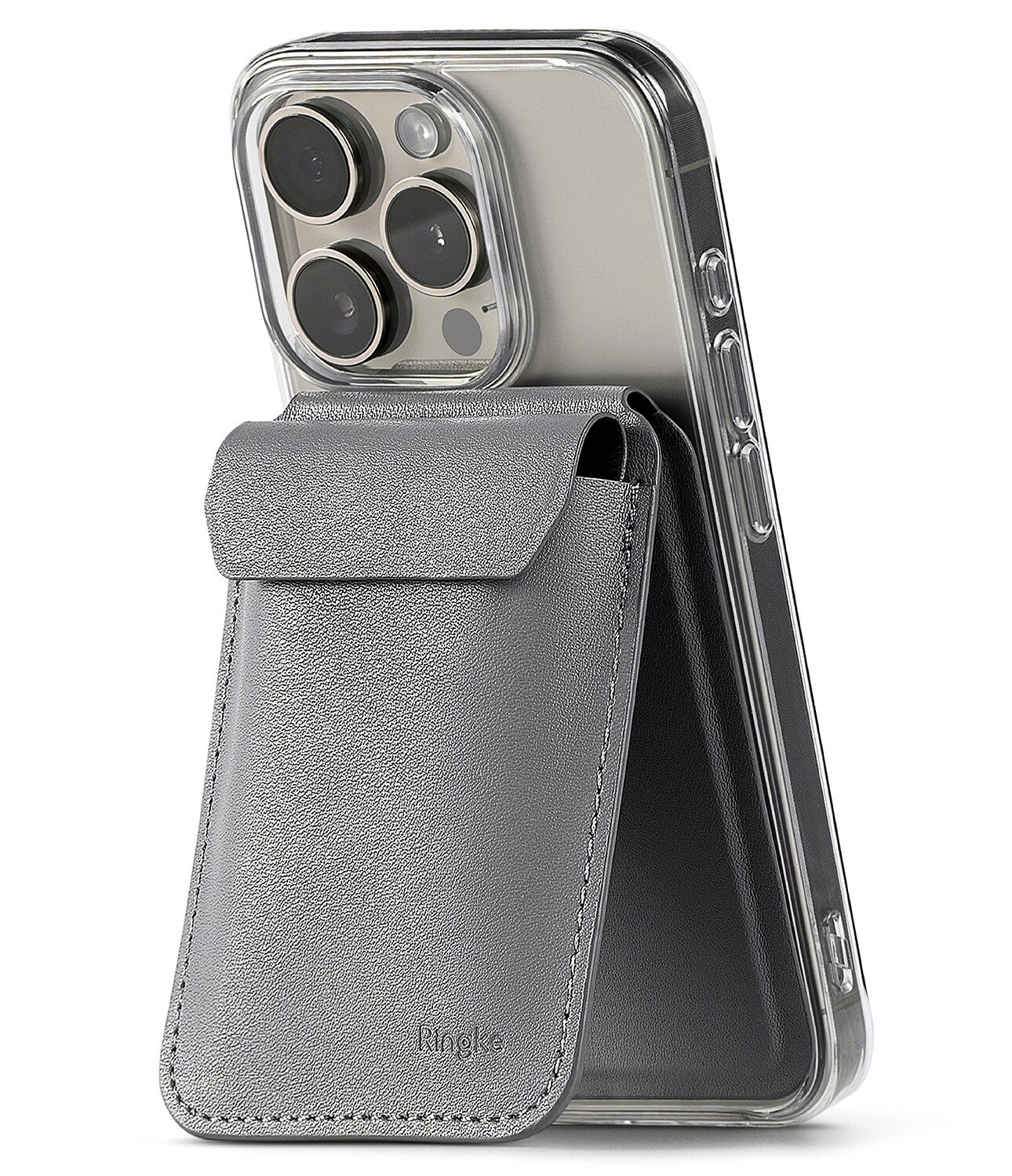 MagSafe kortholder med standerfunktion, Grå