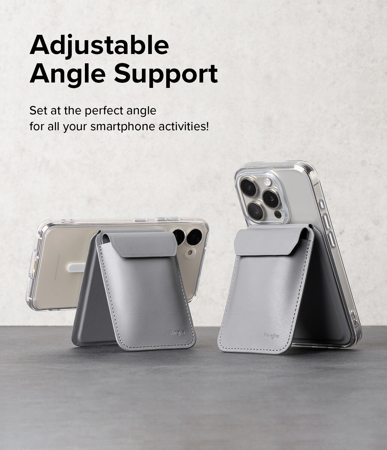 MagSafe kortholder med standerfunktion, Grå