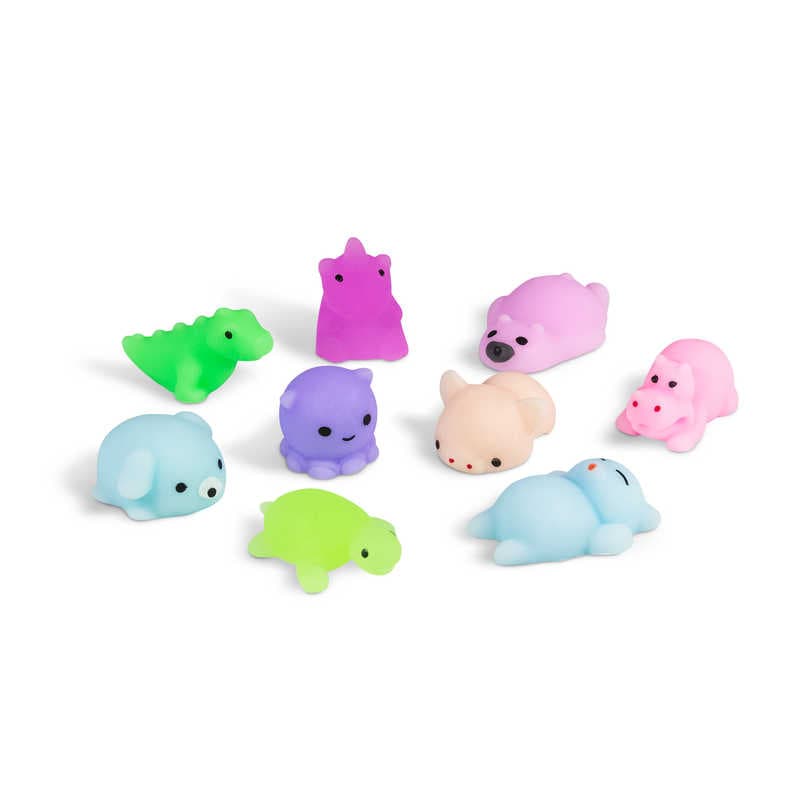 Dåse med søde squishy dyr, 18-pak
