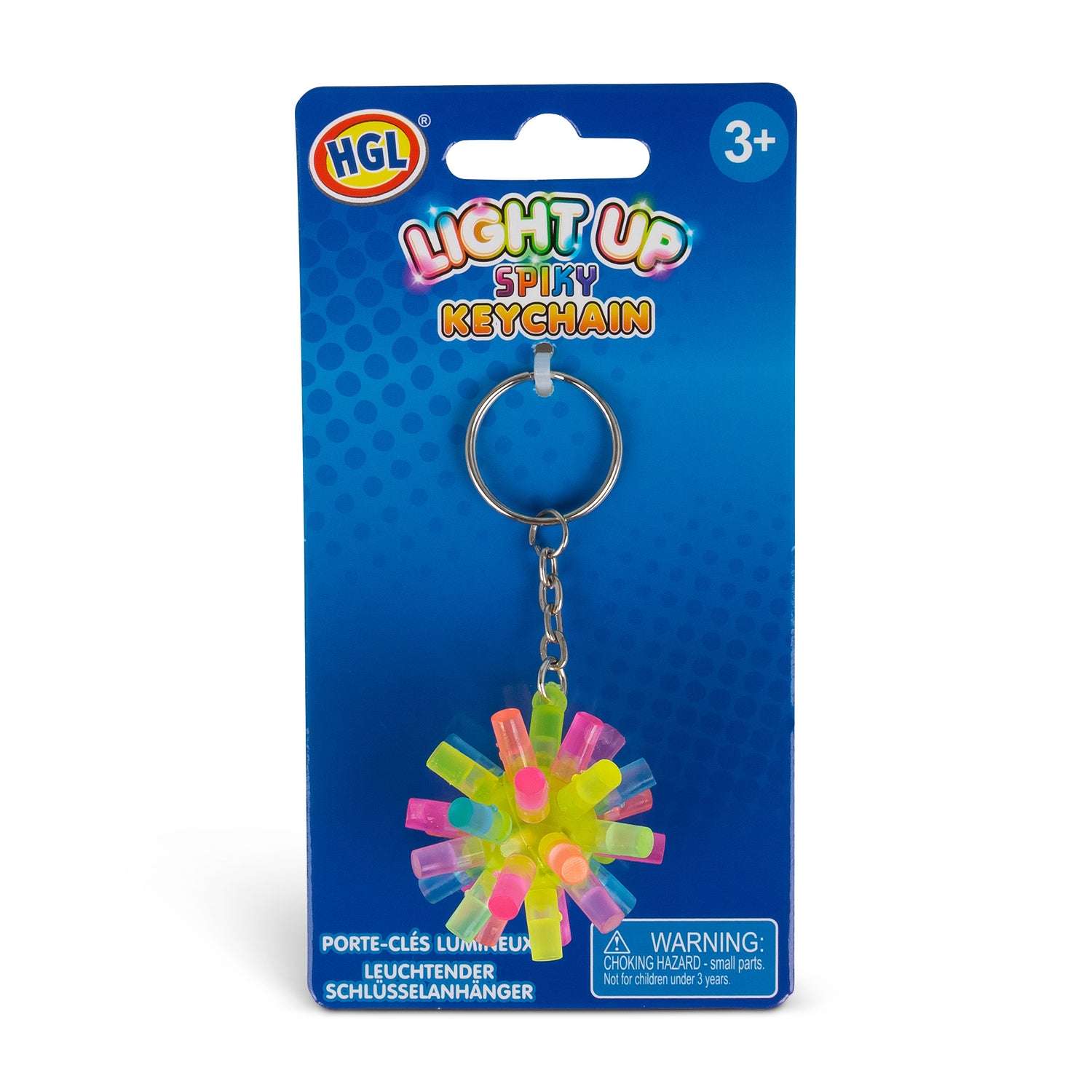 Lysende Nøglering - Flashing Spiky Keychain