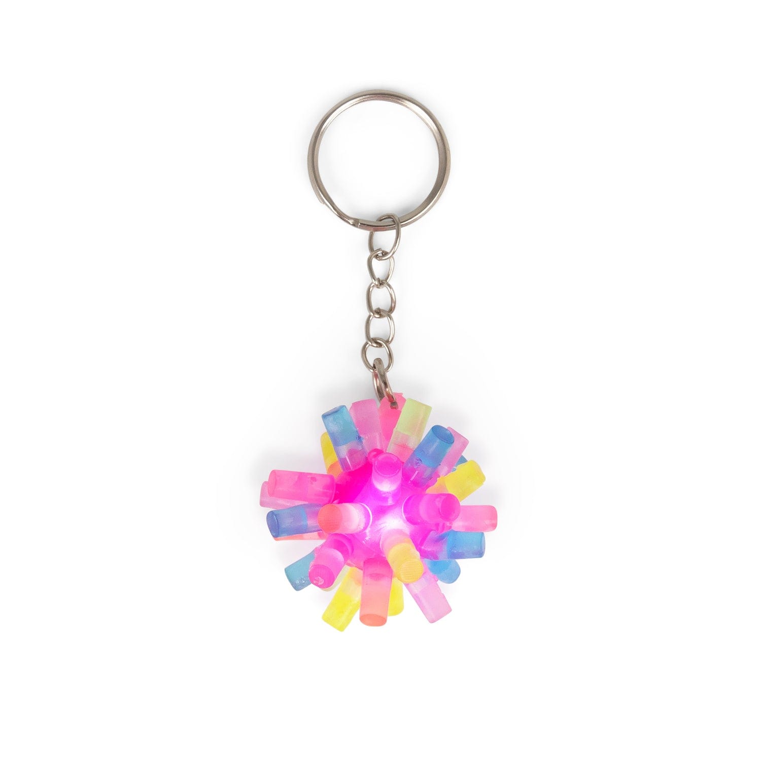 Lysende Nøglering - Flashing Spiky Keychain