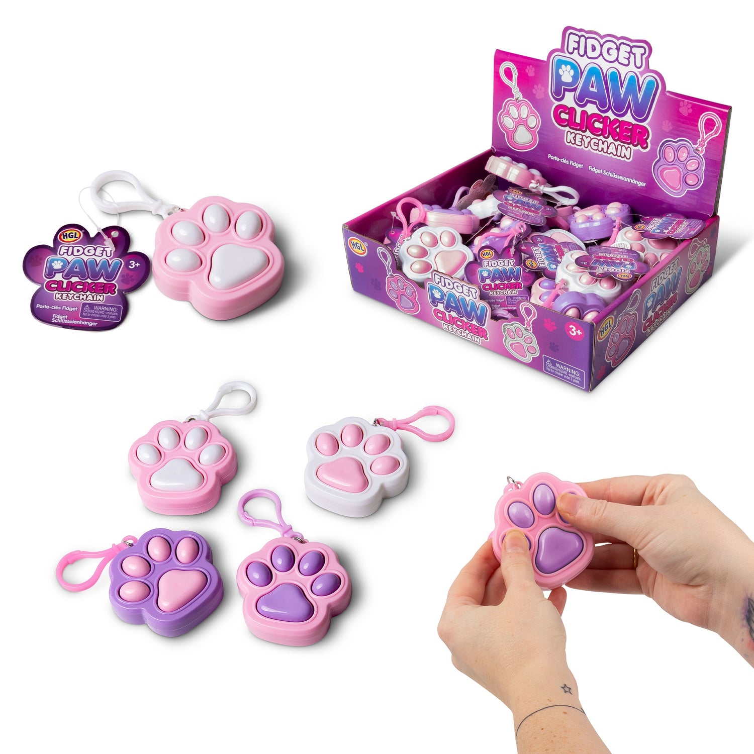 Fidget Paw Clicker Nøglering