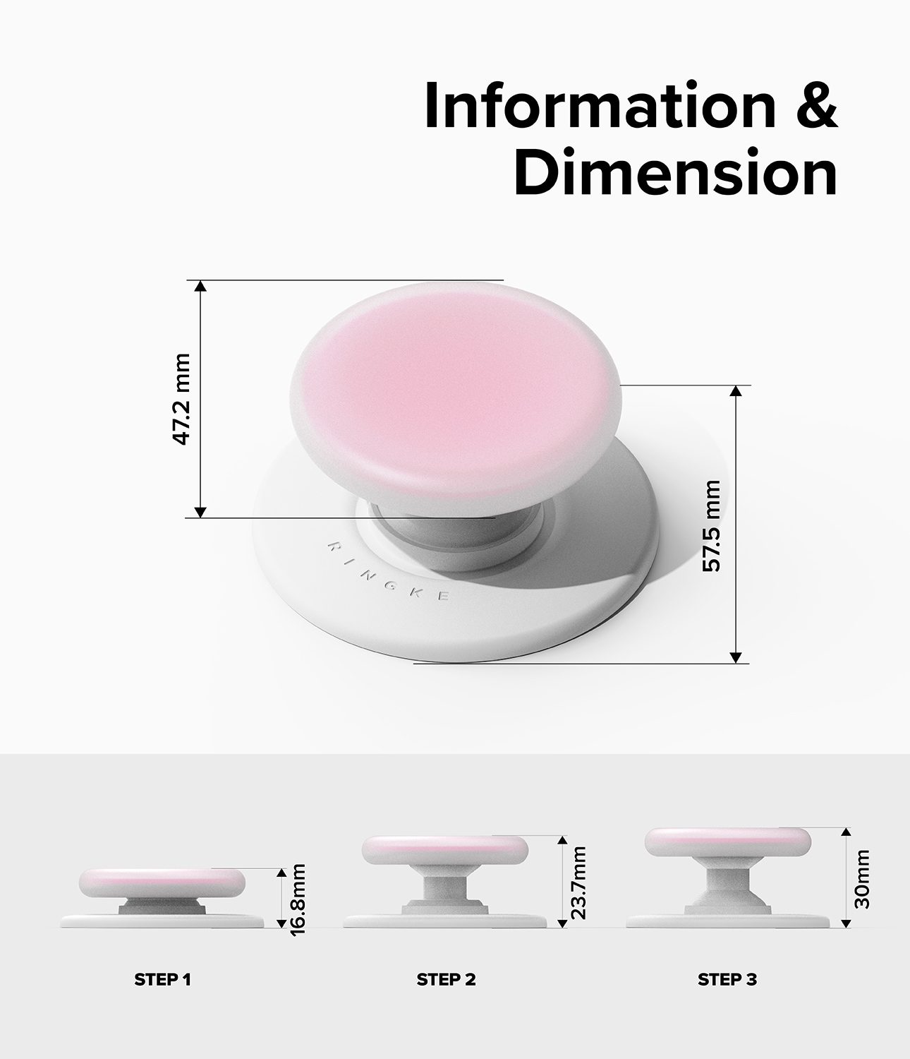 MagSafe Tok Magnetic mobilholder/stativ, Ice Pink