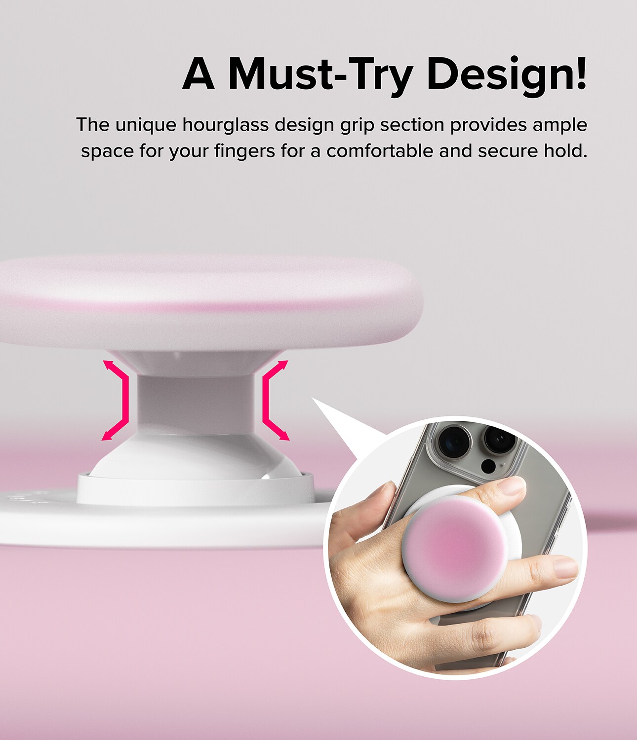 MagSafe Tok Magnetic mobilholder/stativ, Ice Pink