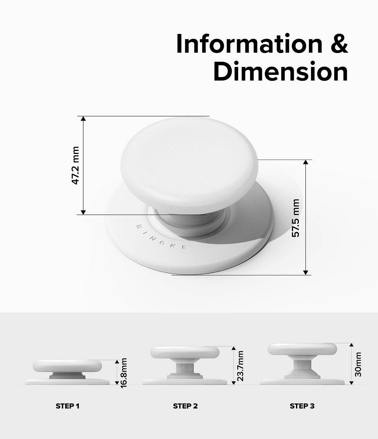 MagSafe Tok Magnetic mobilholder/stativ, Ice White