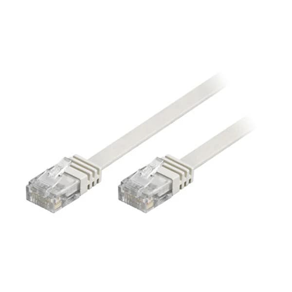 Patchkabel U/UTP Cat6 Flat 20m, Hvid