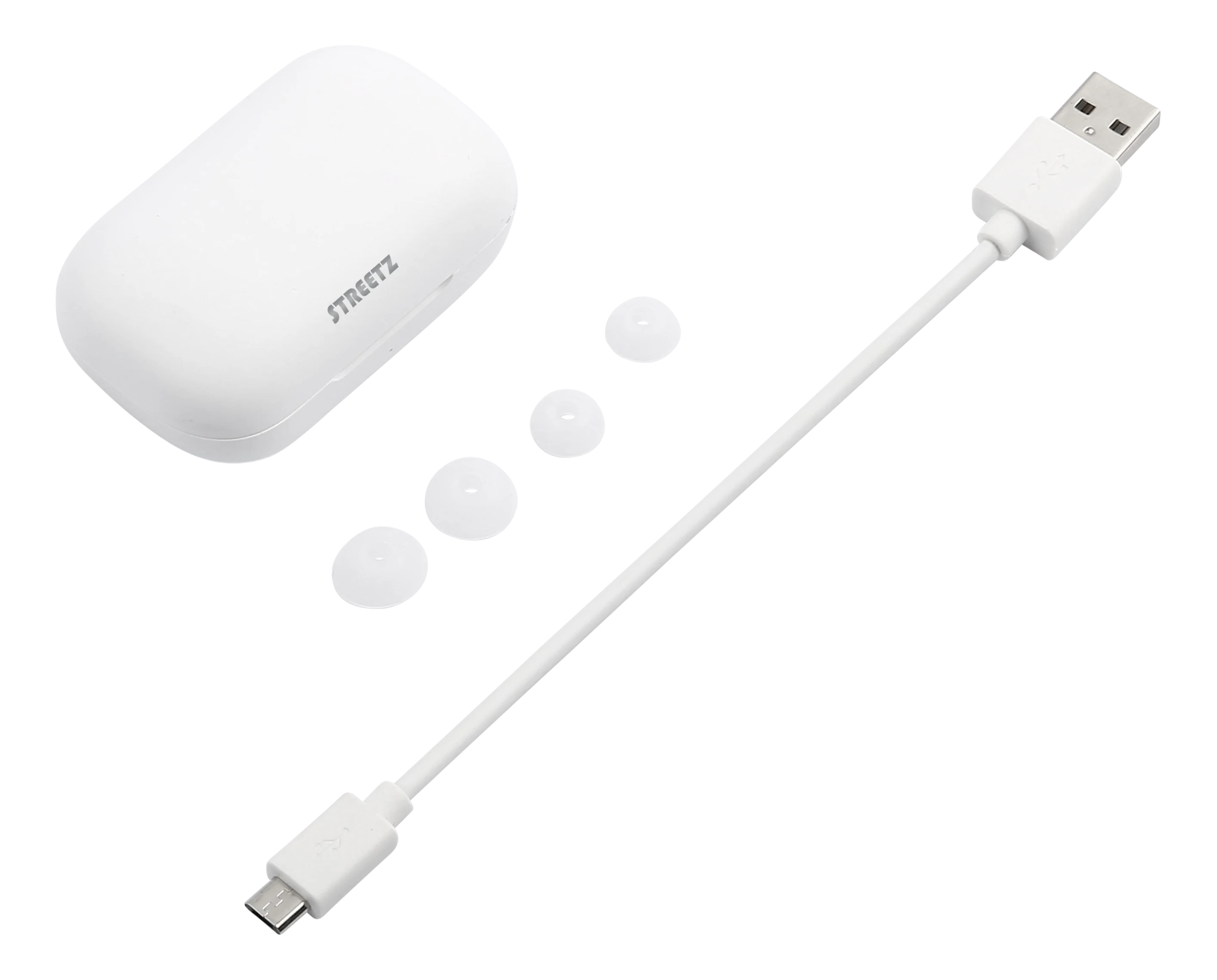 TWS høretelefoner in-ear trådløse, Hvid