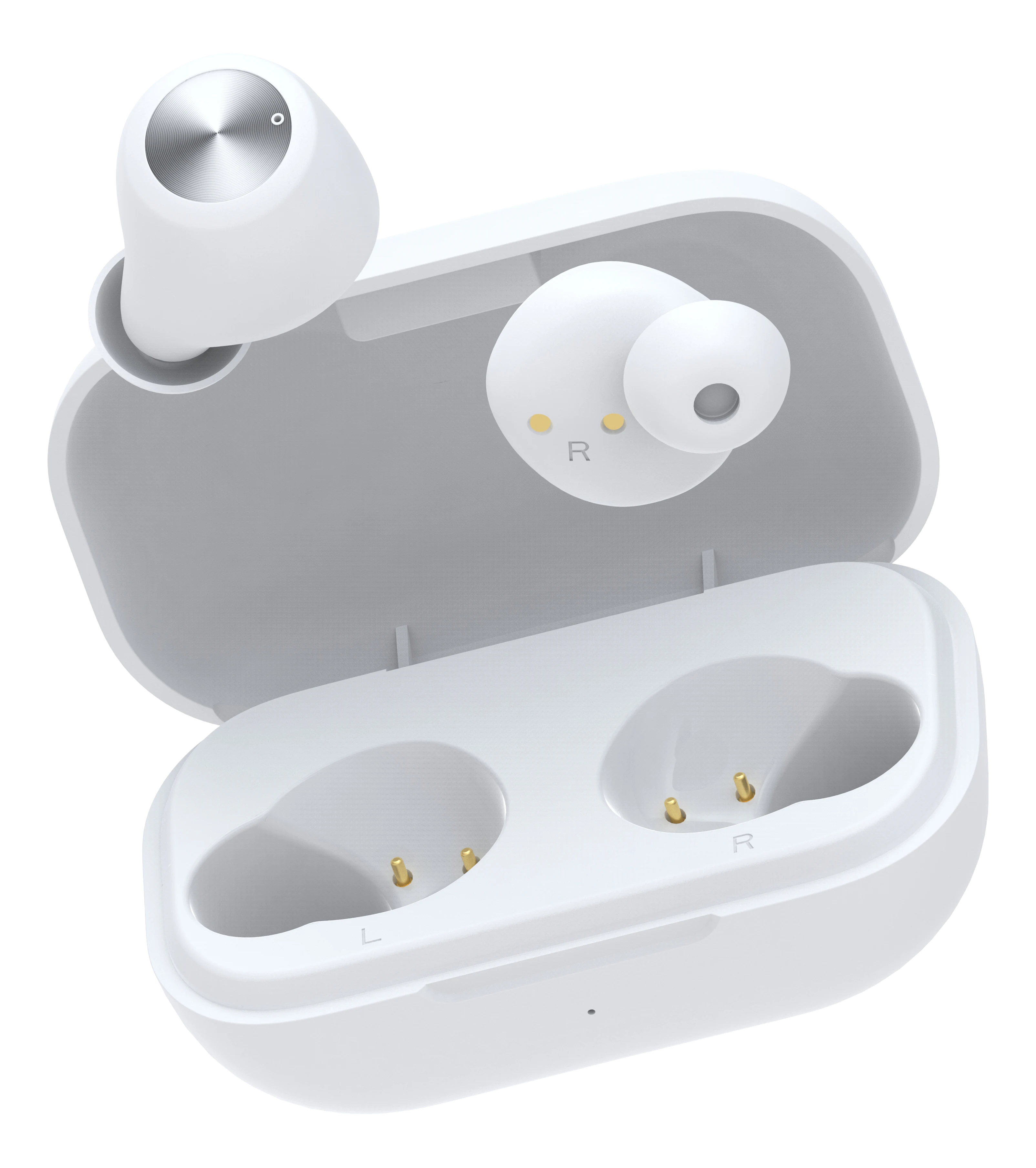 TWS høretelefoner in-ear trådløse, Hvid