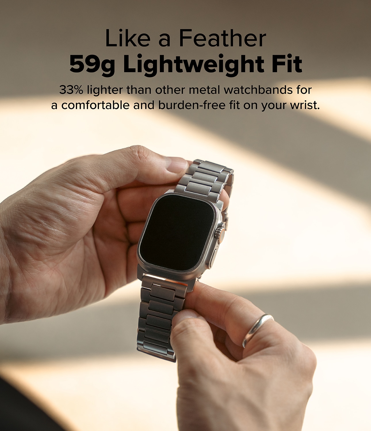 Apple Watch Ultra 49mm 3rd Gen Armbånd Titanium One, Natural Titanium