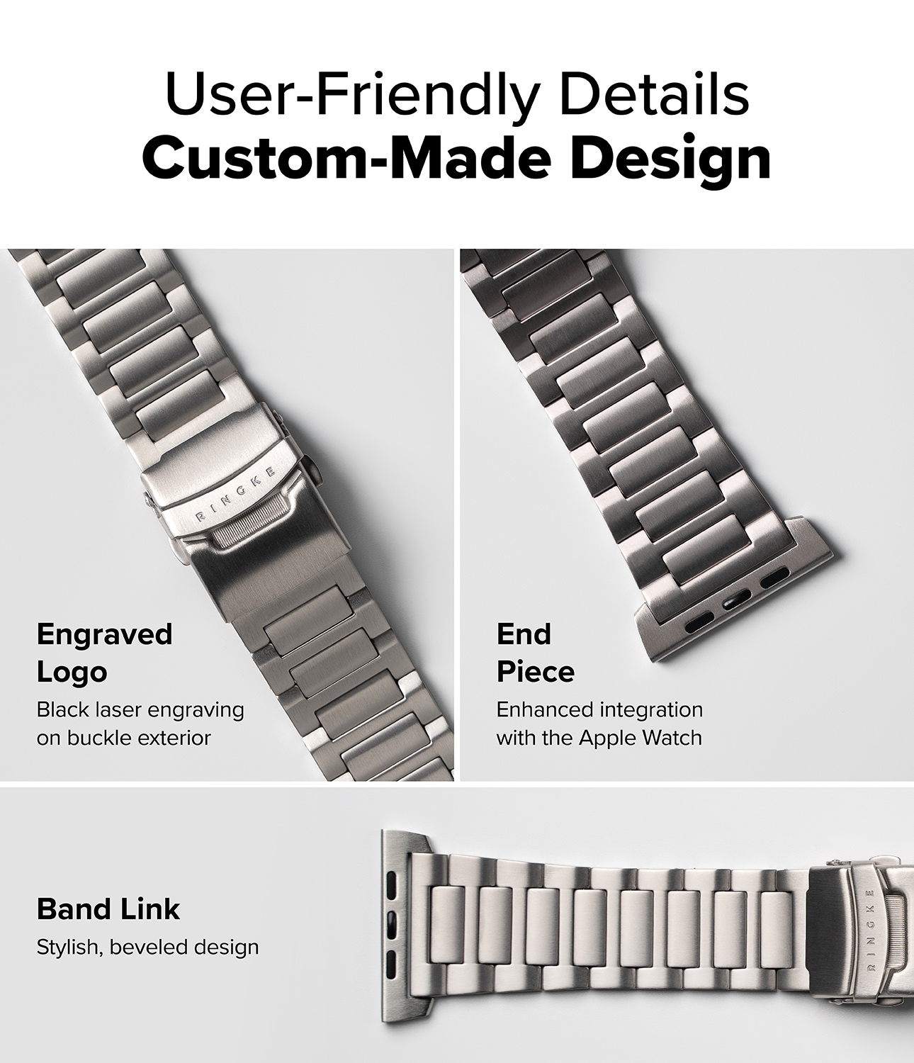 Apple Watch Ultra 49mm 3rd Gen Armbånd Titanium One, Natural Titanium