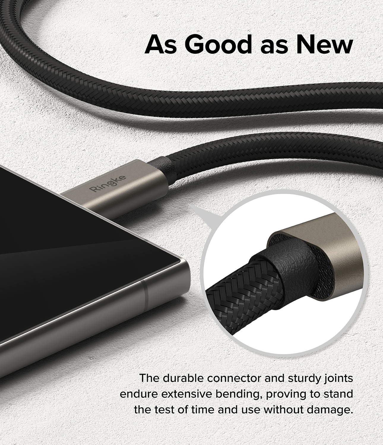 USB-C til USB-C 3.2 Gen 2x2 opladningskabel 1 m 240W, Sort