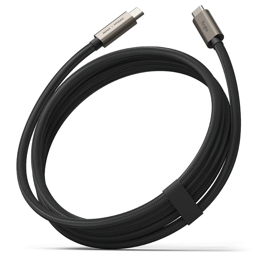USB-C til USB-C 3.2 Gen 2x2 opladningskabel 2 m 240W, Sort