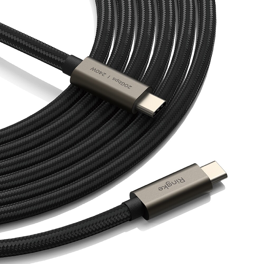 USB-C til USB-C 3.2 Gen 2x2 opladningskabel 2 m 240W, Sort