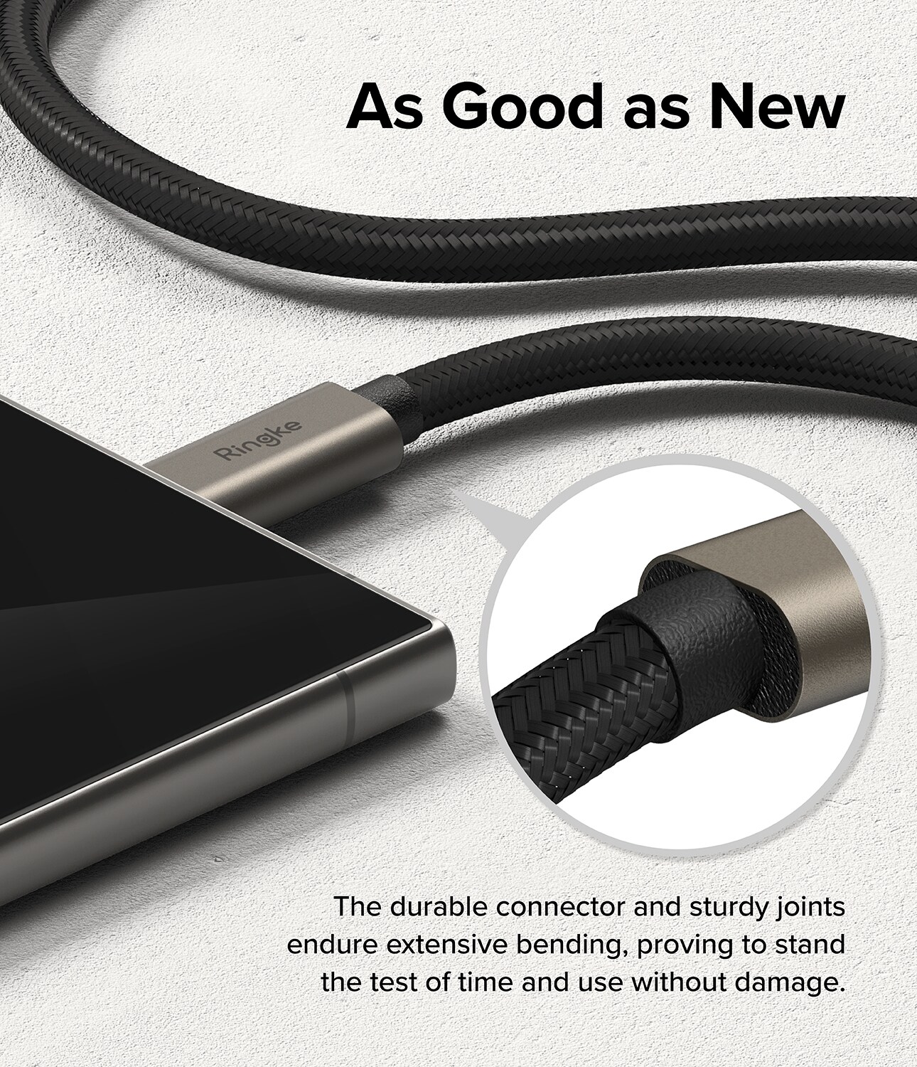 USB-C til USB-C 3.2 Gen 2x2 opladningskabel 2 m 240W, Sort