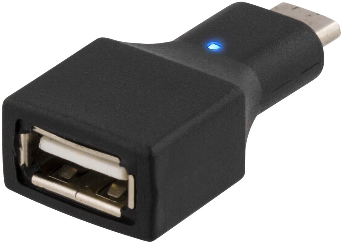USB-C til USB-A 2.0 adapter, Sort
