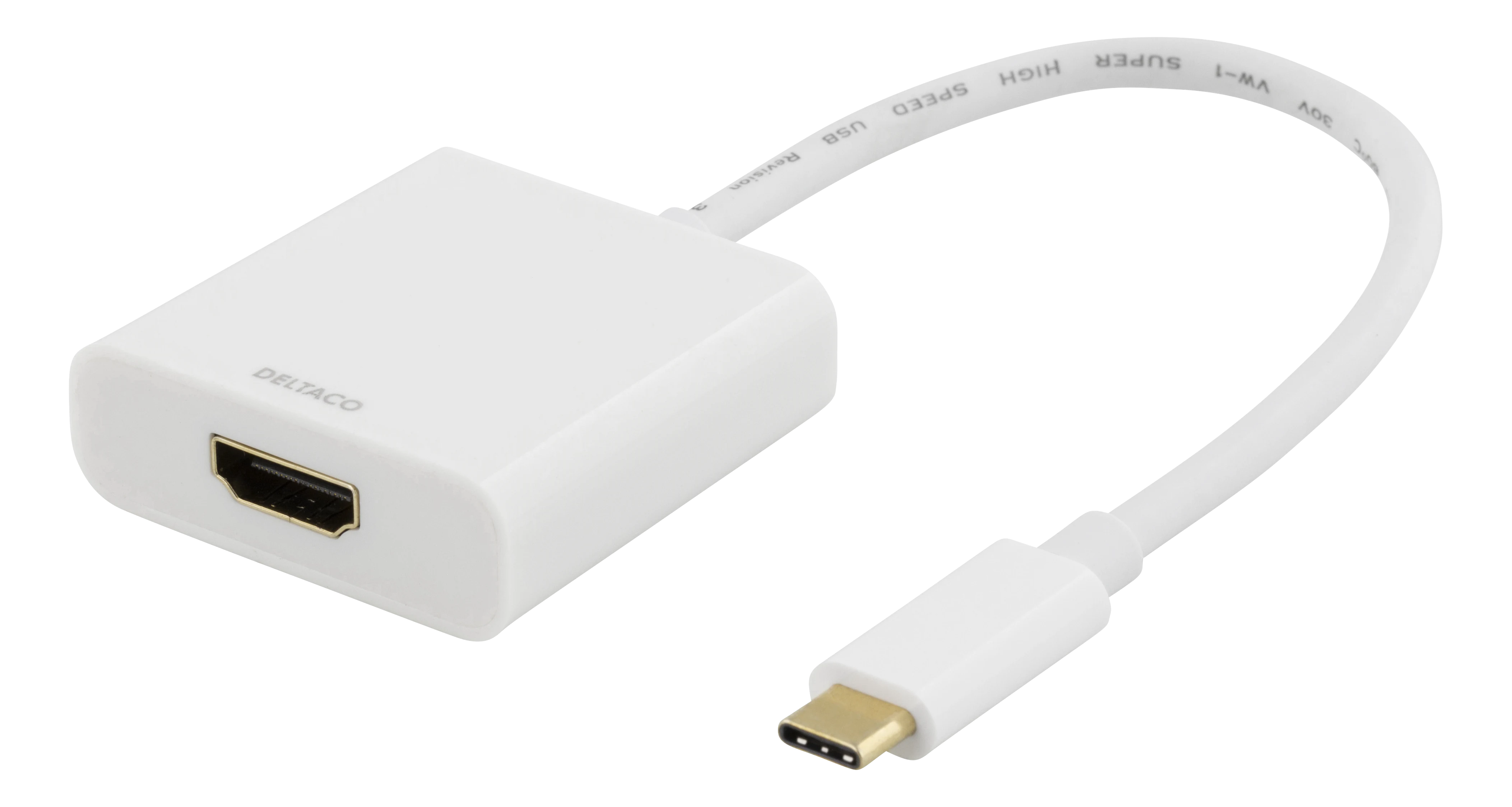 USB-C til HDMI adapter 4K UHD, Hvid