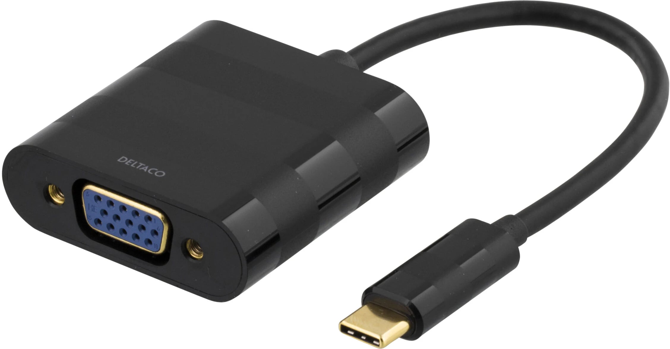 USB-C til VGA adapter, Sort