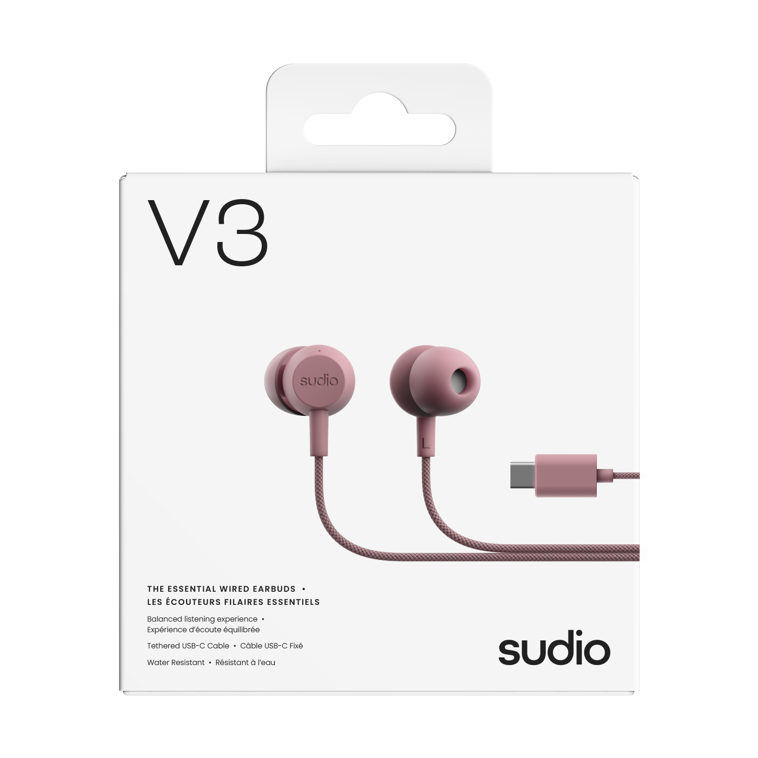 V3 Kablede In-ear høretelefoner med USB-C, Lyserød
