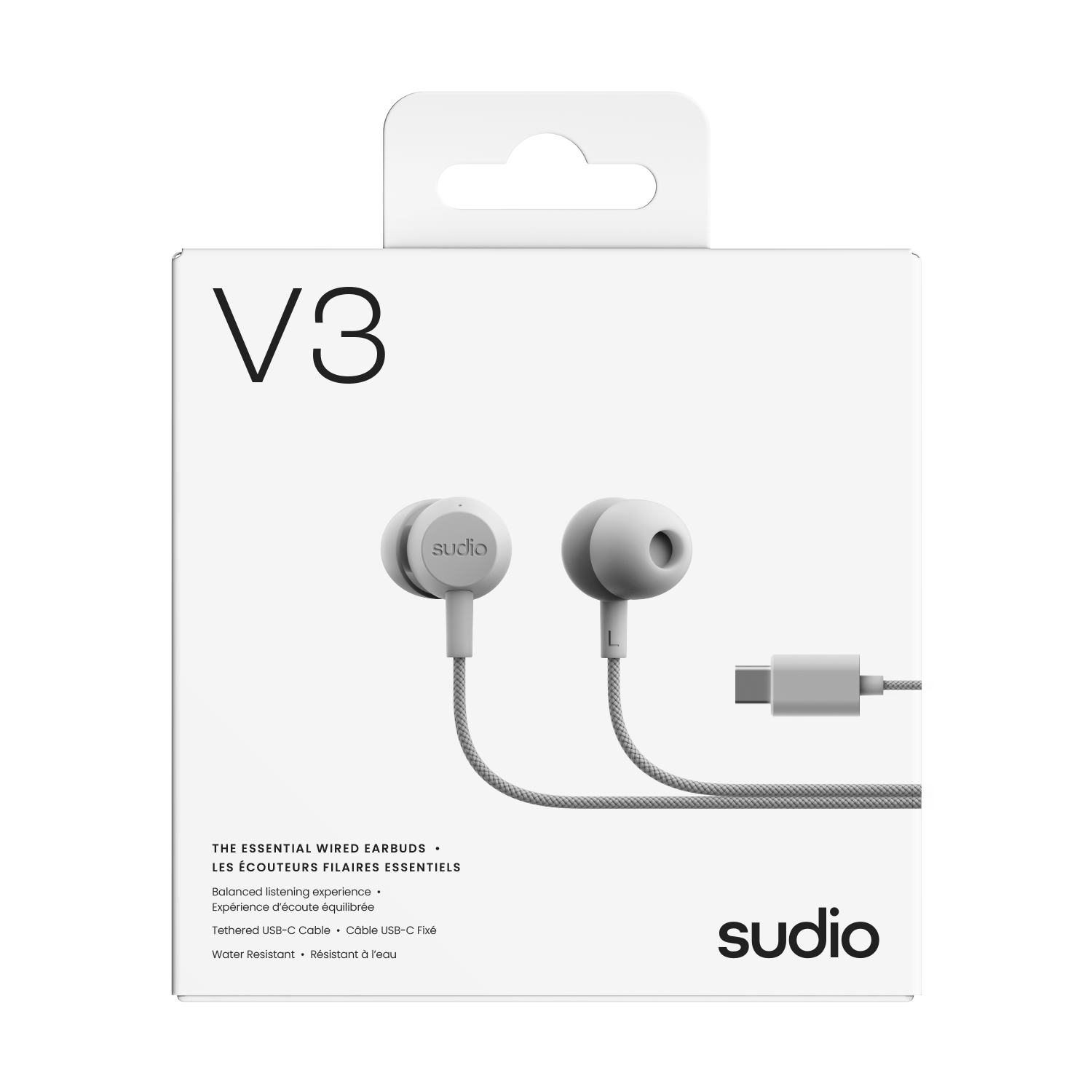 V3 Kablede In-ear høretelefoner med USB-C, Hvid