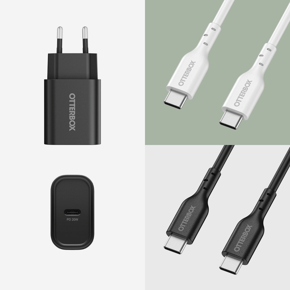 Vægoplader USB-C PD 20W, Black