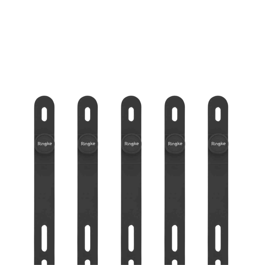 Kabelbindere i silikone (5-pak), Black