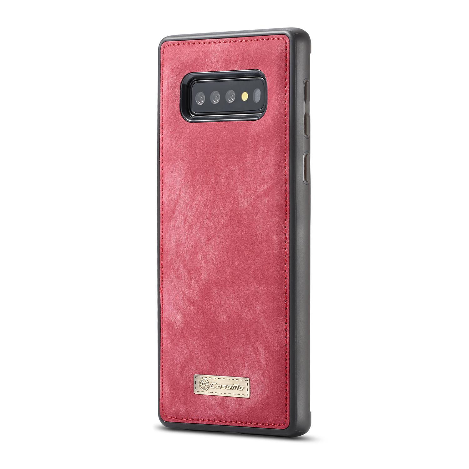 Samsung Galaxy S10 Rummeligt pungetui med mange kortholdere, Rød