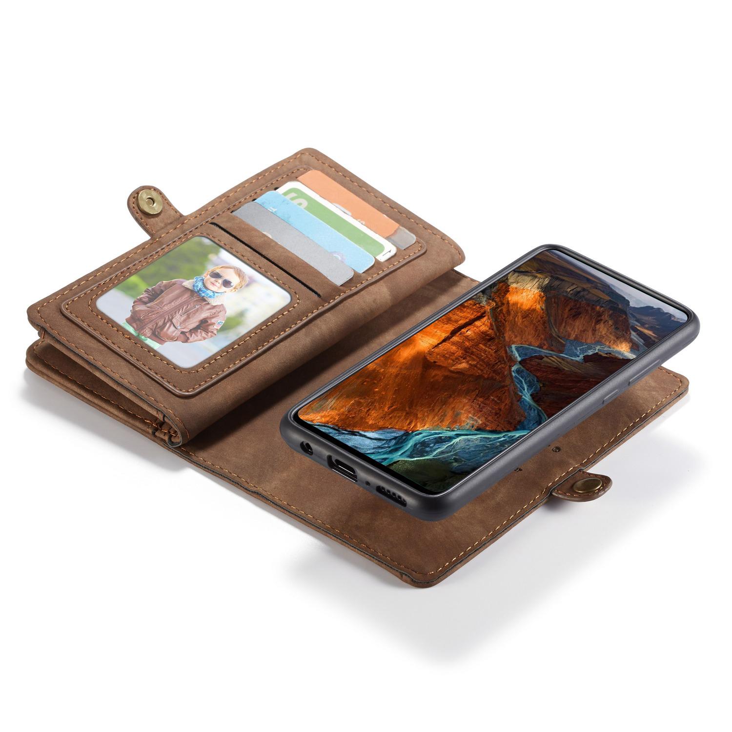 Samsung Galaxy A51 Rummeligt pungetui med mange kortholdere, Brun