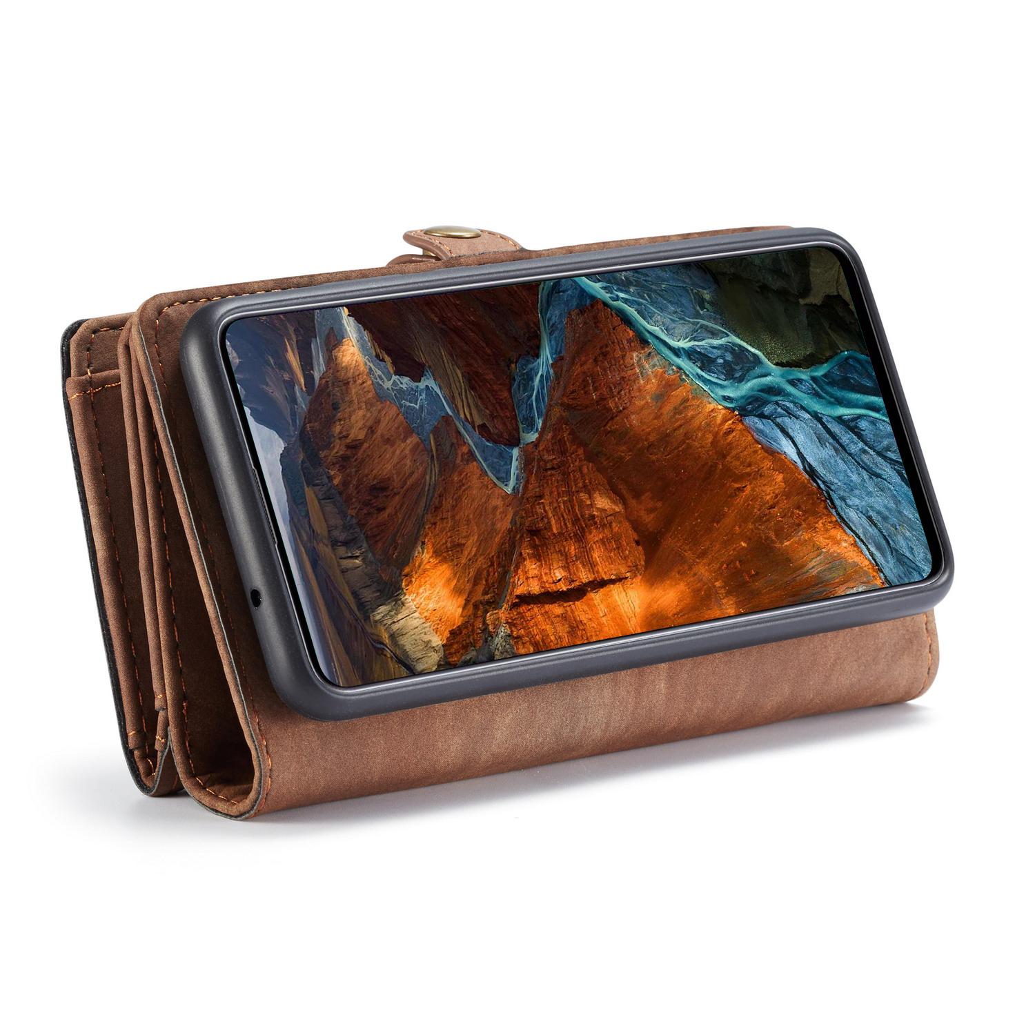 Samsung Galaxy A51 Rummeligt pungetui med mange kortholdere, Brun