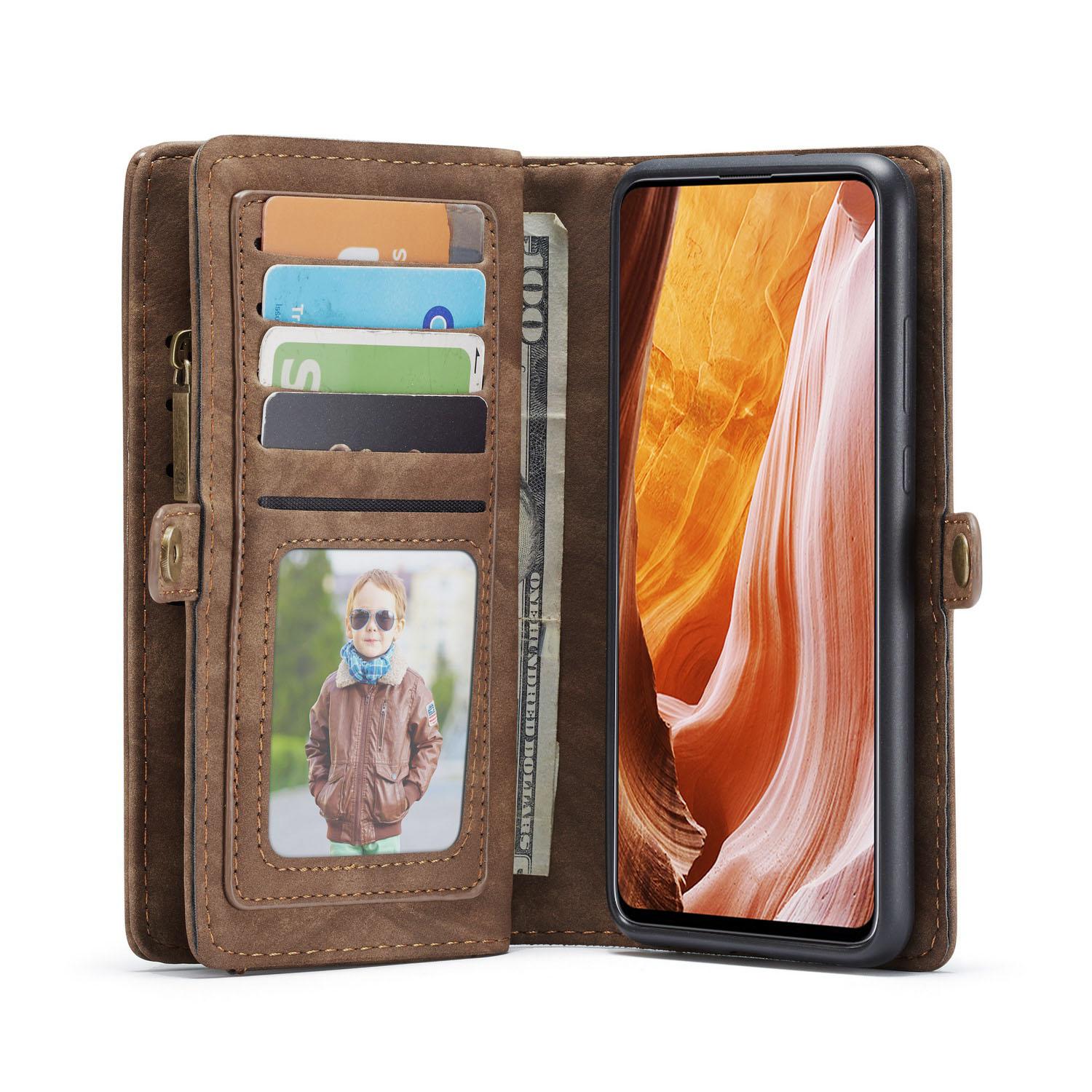 Samsung Galaxy A71 Rummeligt pungetui med mange kortholdere, Brun