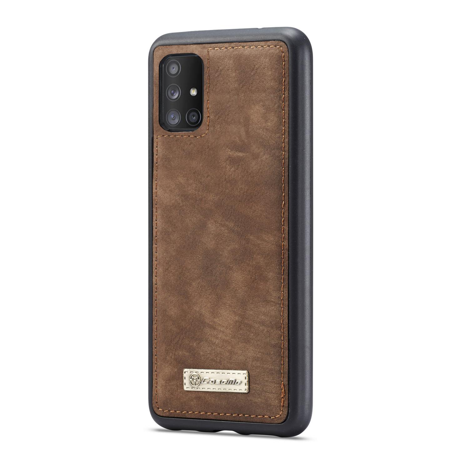 Samsung Galaxy A71 Rummeligt pungetui med mange kortholdere, Brun