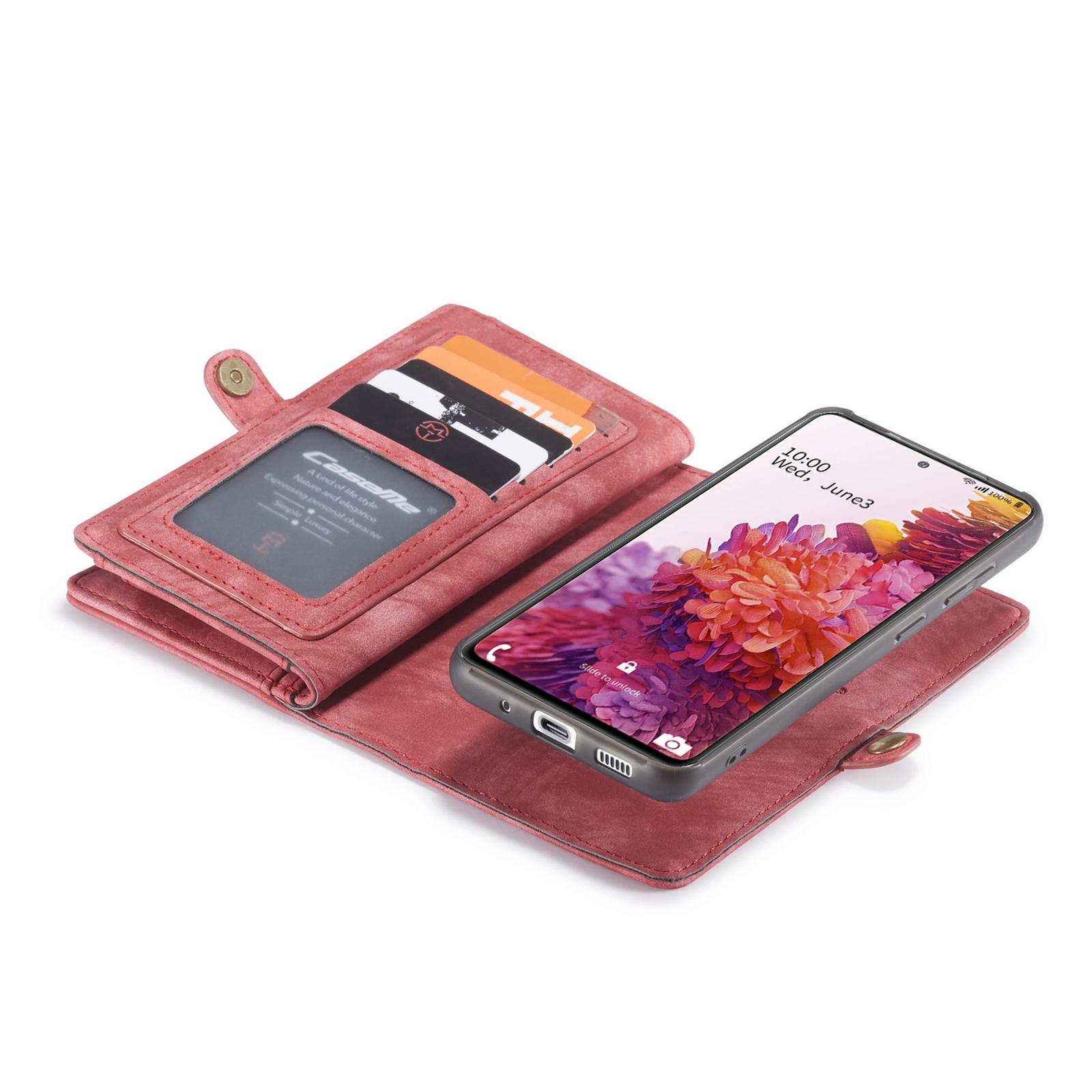 Samsung Galaxy S20 FE Rummeligt pungetui med mange kortholdere, Rød