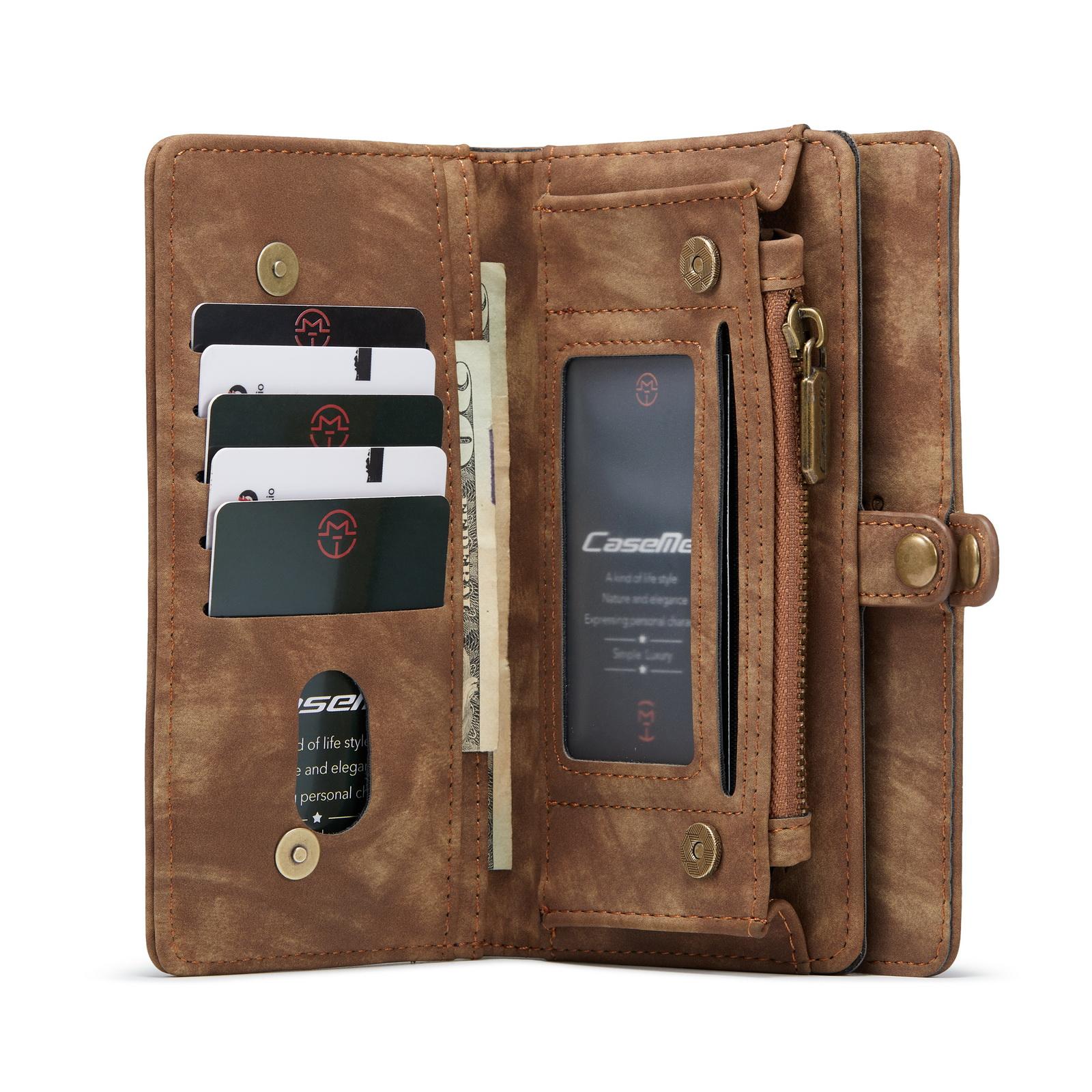 Samsung Galaxy S21 Ultra Rummeligt pungetui med mange kortholdere, Brun