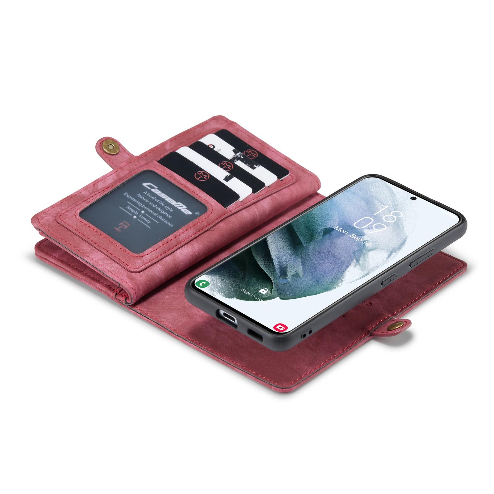 Samsung Galaxy S21 Ultra Rummeligt pungetui med mange kortholdere, Rød