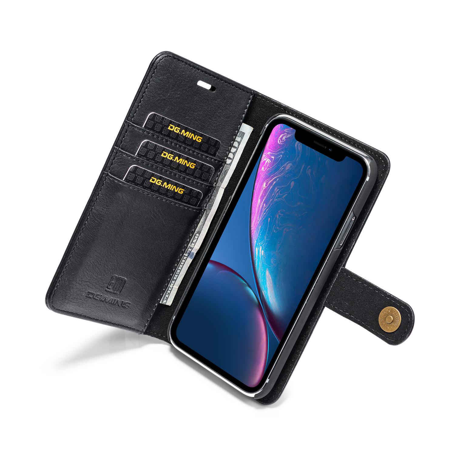 iPhone Xr Pungetui med aftageligt cover, Black