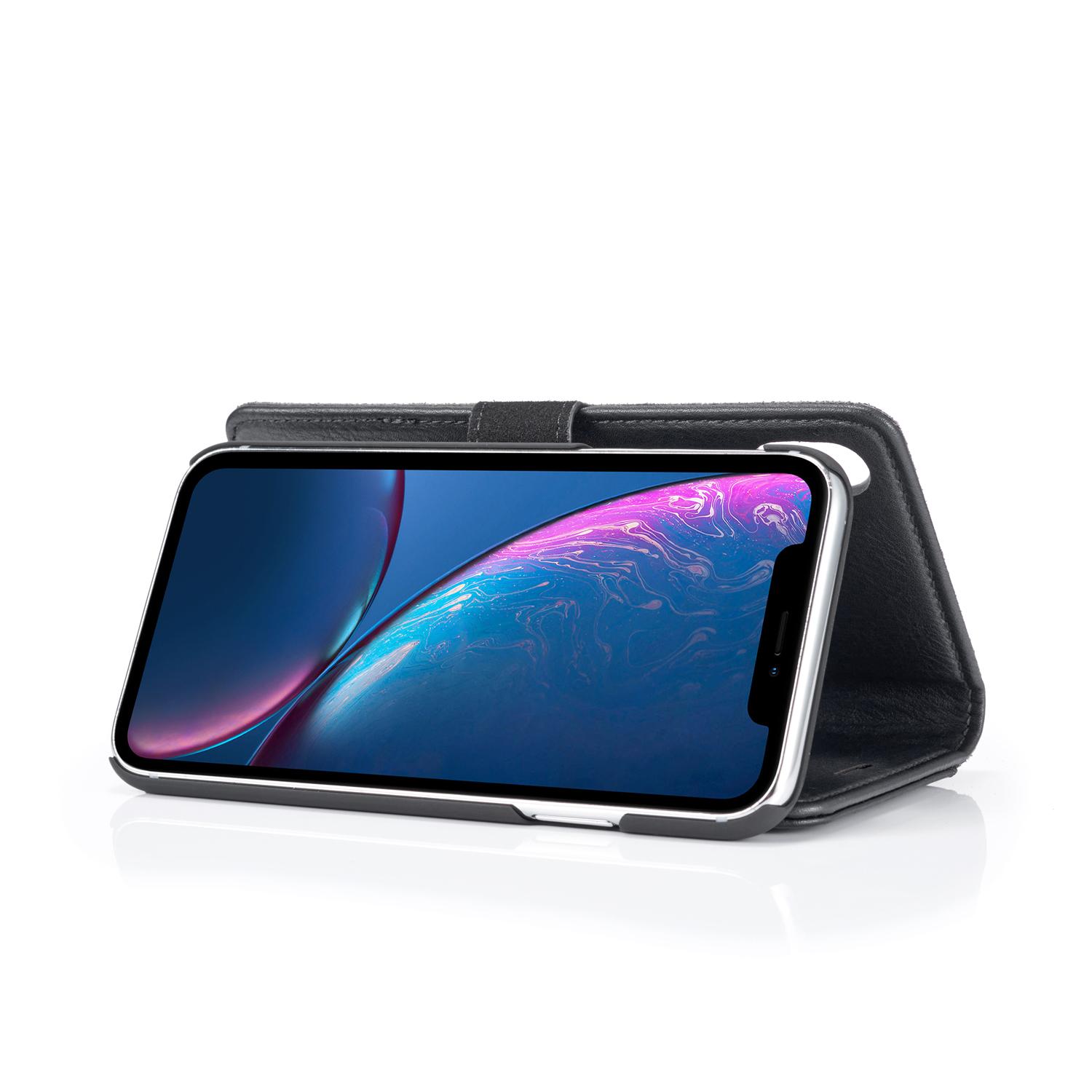 iPhone Xr Pungetui med aftageligt cover, Black