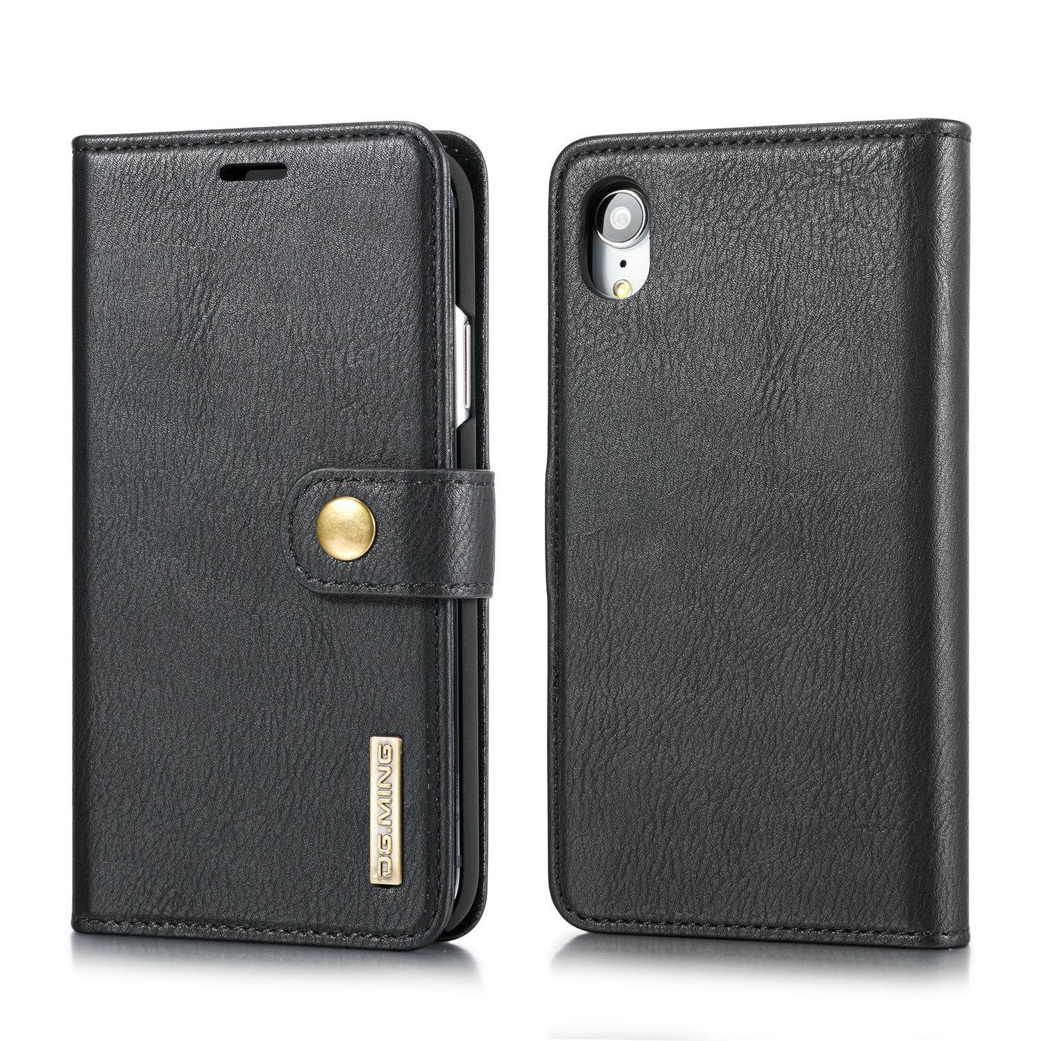 iPhone Xr Pungetui med aftageligt cover, Black