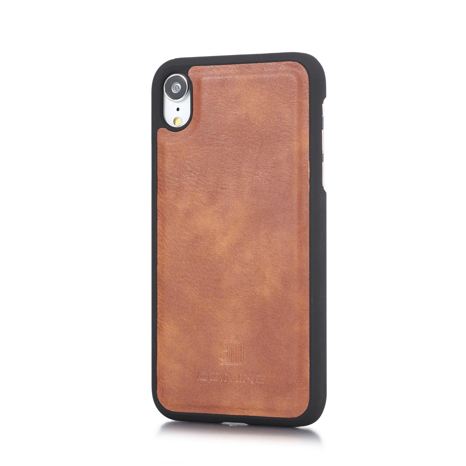 iPhone Xr Pungetui med aftageligt cover, Cognac