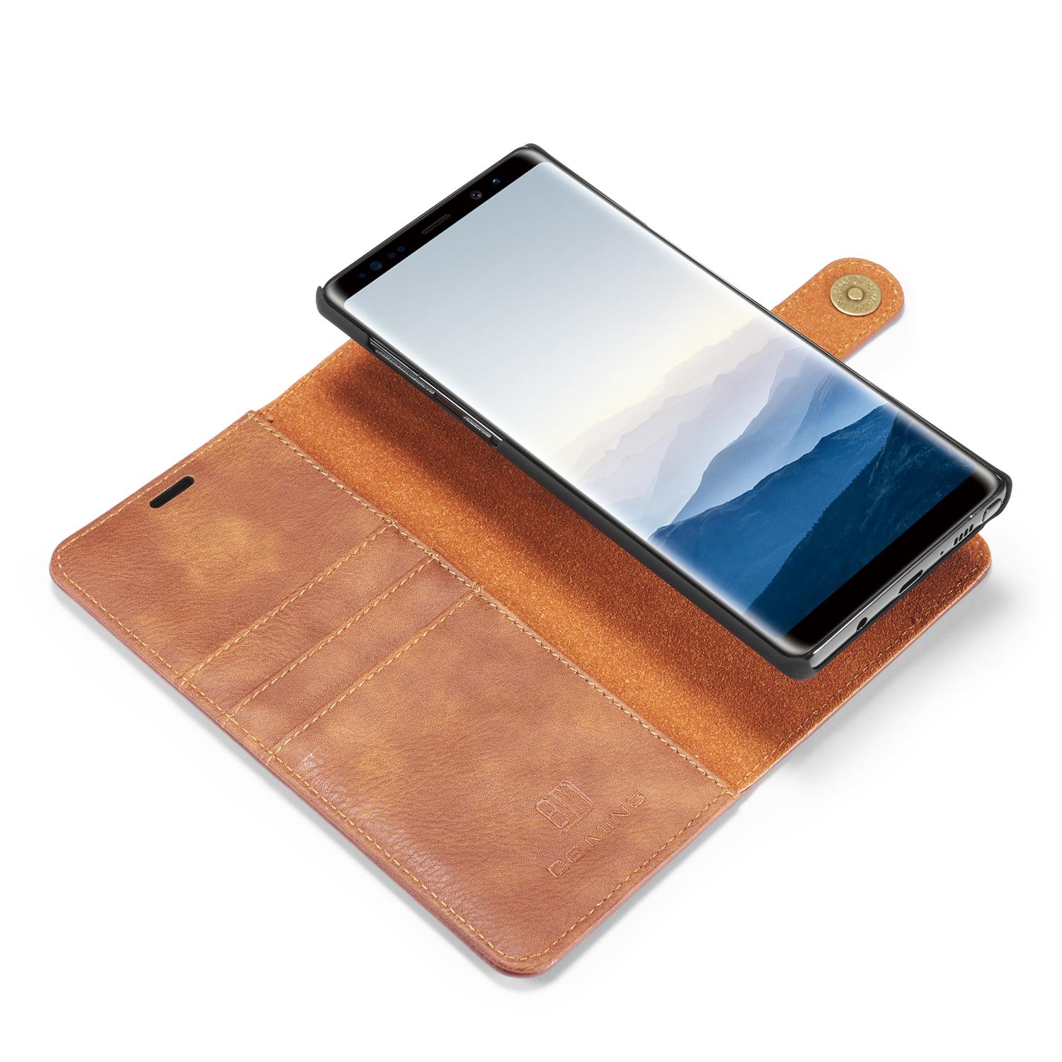 Samsung Galaxy Note 9 Pungetui med aftageligt cover, Cognac
