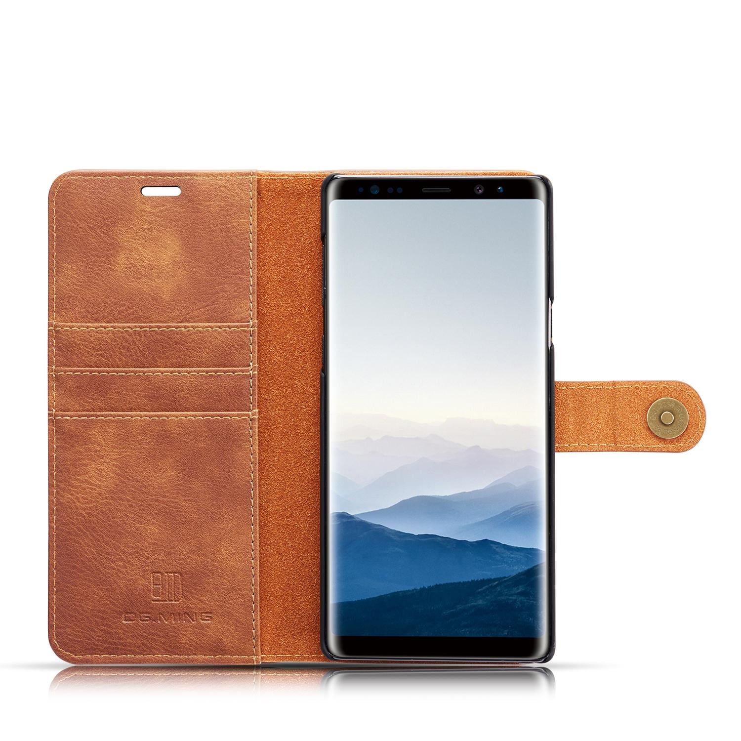 Samsung Galaxy Note 9 Pungetui med aftageligt cover, Cognac