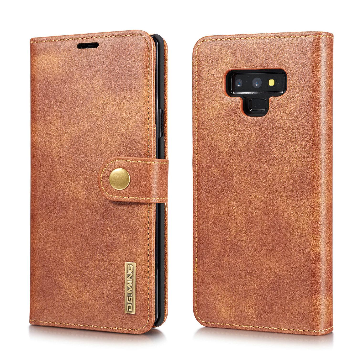 Samsung Galaxy Note 9 Pungetui med aftageligt cover, Cognac