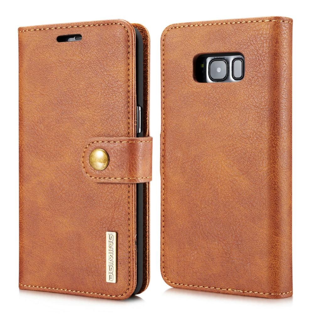 Samsung Galaxy S8 Pungetui med aftageligt cover, Cognac