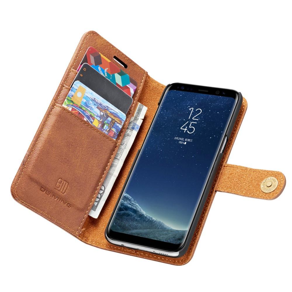 Samsung Galaxy S8 Pungetui med aftageligt cover, Cognac