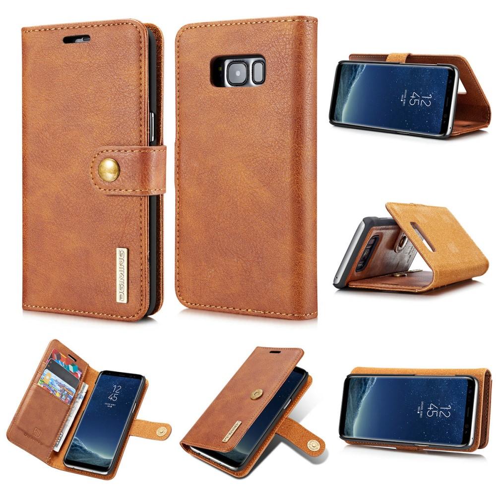 Samsung Galaxy S8 Pungetui med aftageligt cover, Cognac