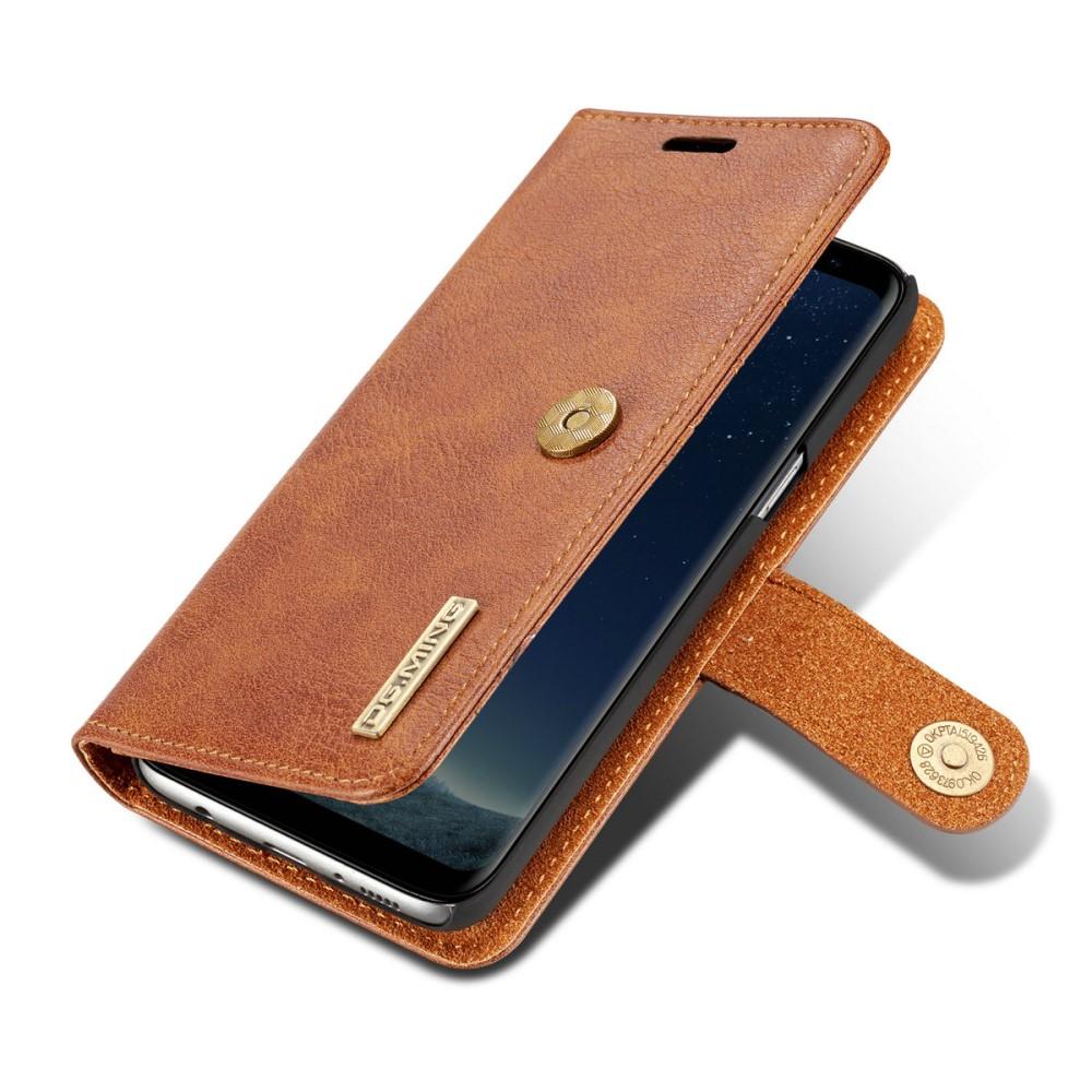 Samsung Galaxy S8 Pungetui med aftageligt cover, Cognac
