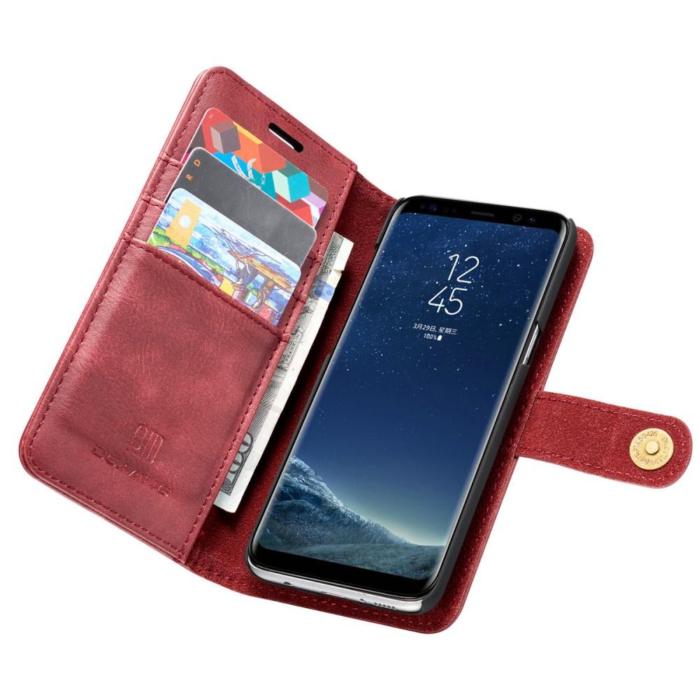 Samsung Galaxy S8 Pungetui med aftageligt cover, Red